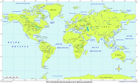 dünyanın gölleri haritası